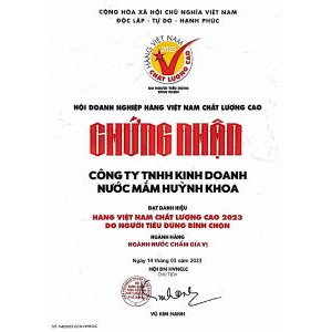 Công Ty TNHH Kinh Doanh Nước Mắm Huỳnh Khoa